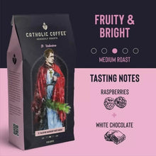 Load image into Gallery viewer, Catholic Coffee ☕️ St. Valentine Raspberry White Mocha Medium Ground Roast