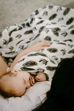 Load image into Gallery viewer, Catholic Muslin Swaddle Baby Blanket: NEW Saint Francis