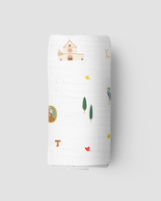 Load image into Gallery viewer, Catholic Muslin Swaddle Baby Blanket: NEW Saint Therese of Lisieux