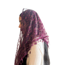 Load image into Gallery viewer, Veil ~ St. Kateri - PURPLE IRIDESCENCE