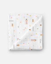 Load image into Gallery viewer, Catholic Muslin Swaddle Baby Blanket: NEW Saint Francis