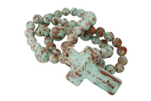 Load image into Gallery viewer, Hope Clay Rosary-Beads-Gorgeous-6 Sizes-Handmade-Turquoise: #2-21 inches Long