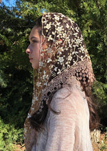 Load image into Gallery viewer, Cherry Blossom Church Veil - COFFEE 48″ x 13″