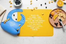 Load image into Gallery viewer, Meal Blessing Silicone Bib: Powder Blue