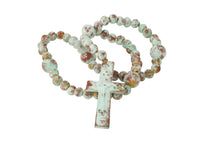 Load image into Gallery viewer, Hope Clay Rosary-Beads-Gorgeous-6 Sizes-Handmade-Turquoise: #2-21 inches Long