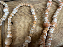 Load image into Gallery viewer, Trinity Clay Rosary Beads- 14-18 inches-White Washed