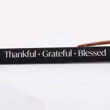 Load image into Gallery viewer, Gift Pen - Engraved Thankful - Black - Stylus Tip