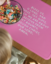 Load image into Gallery viewer, Meal Blessing Silicone Placemat: Bubblegum Pink