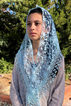 Load image into Gallery viewer, Cherry Blossom Church Veil - BLUE 48″ x 13″