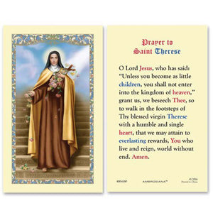 Saint Therese Holy Card