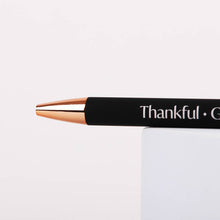 Load image into Gallery viewer, Gift Pen - Engraved Thankful - Black - Stylus Tip