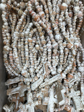 Load image into Gallery viewer, Trinity Clay Rosary Beads- 14-18 inches-White Washed