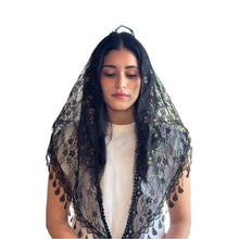 Load image into Gallery viewer, Veil ~ St. Kateri - BLACK IRIDESCENCE
