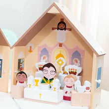 Load image into Gallery viewer, Wooden Catholic Church Playset