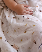Load image into Gallery viewer, Catholic Muslin Swaddle Baby Blanket: NEW Saint Therese of Lisieux