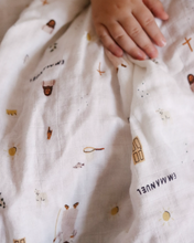 Load image into Gallery viewer, Catholic Muslin Swaddle Baby Blanket: NEW Saint Francis