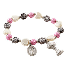 Load image into Gallery viewer, First Communion Rose Bracelet