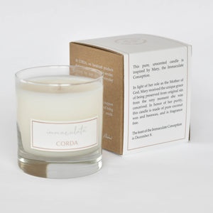 Corda Candle * MARY THE IMMACULATE CONCEPTION - SOY FREE + FRAGRANCE FREE