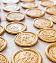 Load image into Gallery viewer, Catholic Wax Seals, Sacred Heart of Jesus, Immaculate Heart of Mary - 10 pack: White
