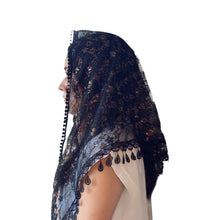 Load image into Gallery viewer, Veil ~ St. Kateri - BLACK IRIDESCENCE