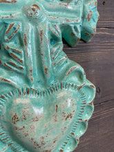 Load image into Gallery viewer, Turquoise Clay Heart Cross-Handmade-7.5x13 inch