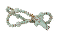 Load image into Gallery viewer, Hope Clay Rosary-Beads-Gorgeous-6 Sizes-Handmade-Turquoise: #2-21 inches Long