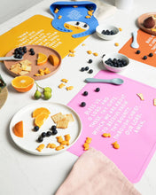 Load image into Gallery viewer, Meal Blessing Silicone Placemat: Cornflower Blue