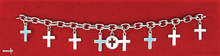 Load image into Gallery viewer, Bracelet - Cross Charm/Silver Tone
