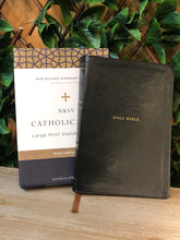 Load image into Gallery viewer, NRSV, Catholic Bible, Standard Large Print, Leather-soft, Black