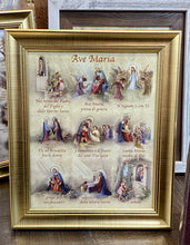 Load image into Gallery viewer, Hail Mary (Ave Maria) Italian Print in Gold Frame
