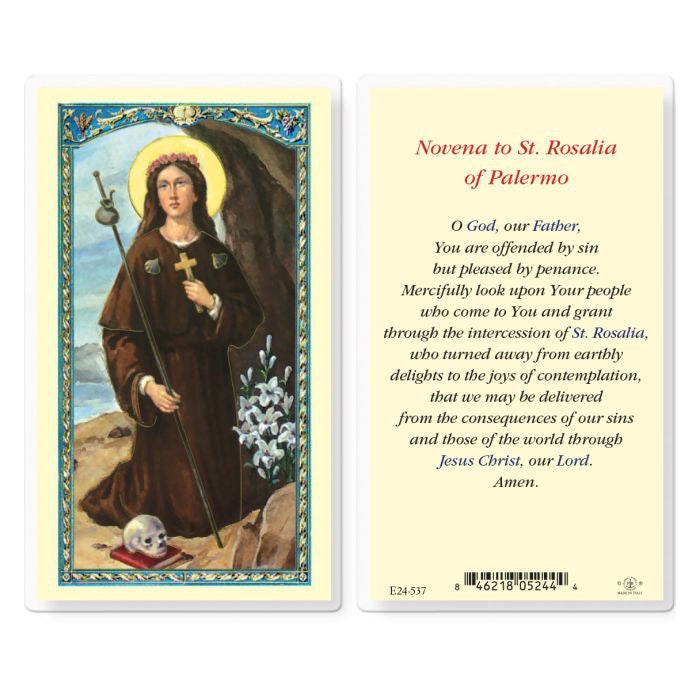 Saint Rosalia of Palermo Holy Card