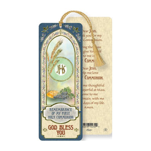 First Communion Laminated Bookmark with Tassel