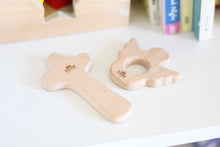 Load image into Gallery viewer, Christian Wooden Baby Teethers - Set of 3
