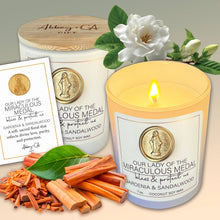 Load image into Gallery viewer, Saint Scentspirations Candles: Saint Patrick - Sweet Orange Chili Pepper &amp; Amber &amp; Fireside

