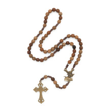 Load image into Gallery viewer, St Michael Wooden Rosary
