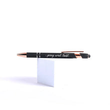 Load image into Gallery viewer, Gift Pen - Pray Wait Trust - Gun Metal - Stylus Tip
