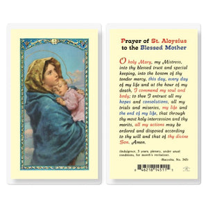 Madonna of the Street Saint Aloysius Holy Card