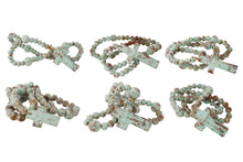 Load image into Gallery viewer, Hope Clay Rosary-Beads-Gorgeous-6 Sizes-Handmade-Turquoise: #2-21 inches Long
