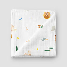 Load image into Gallery viewer, Saint Francis - Catholic Muslin Swaddle Baby Blanket
