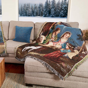 Holy Family Nativity Throw Blanket
