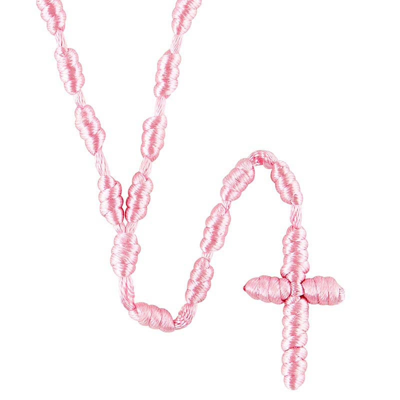 Pink Macrame Rosary