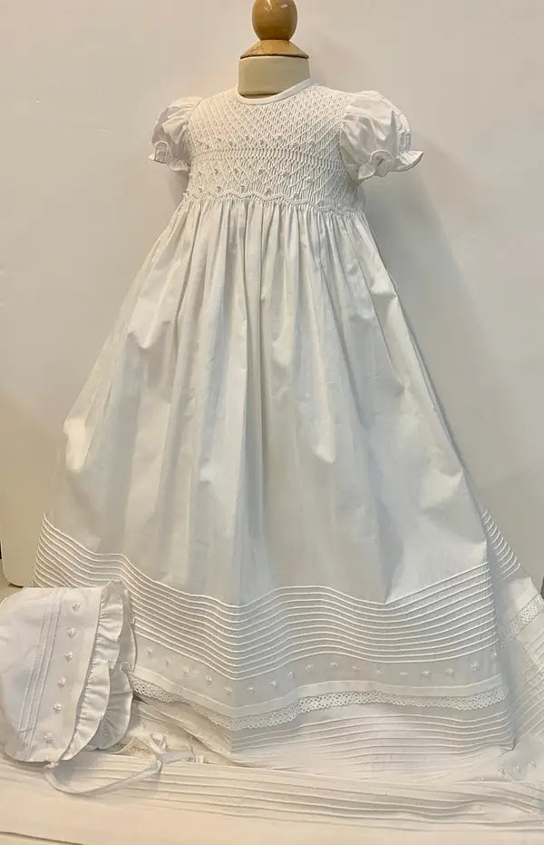 Will'beth Classic Smocked Christening Gown – Vine & Branches Catholic