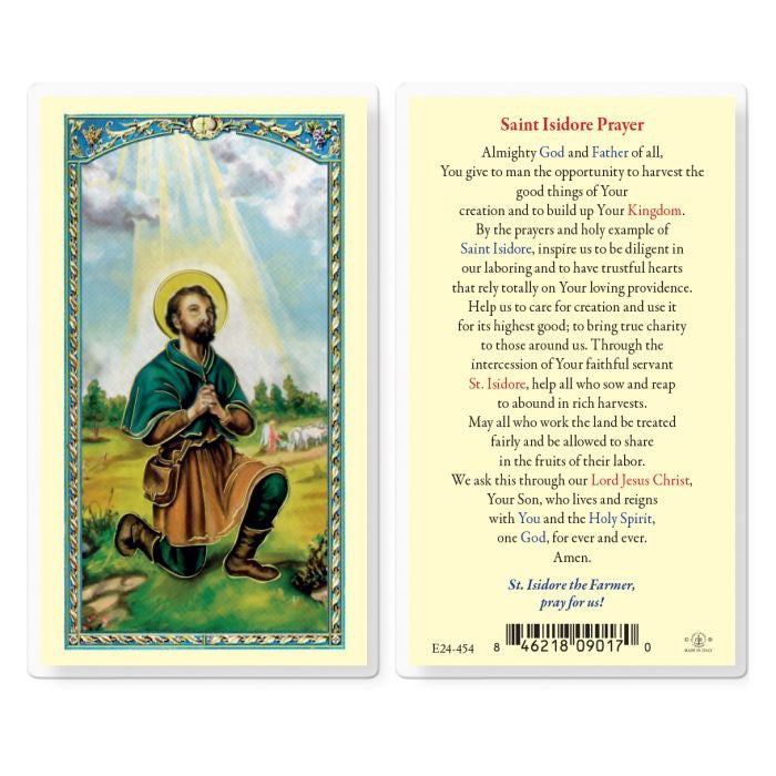 Saint Isidore Holy Card