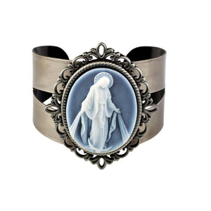 Our Lady of Grace Cameo Bangle Bracelet