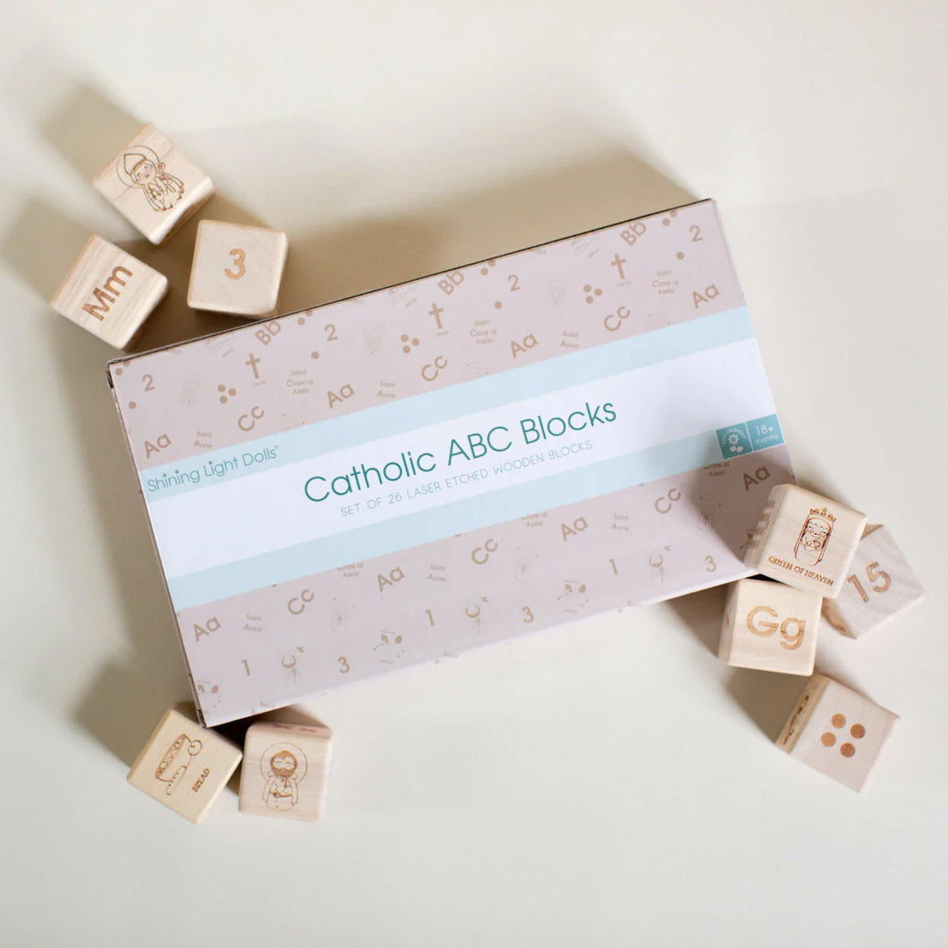 Catholic ABC Alphabet Blocks by Shining Light Dolls