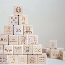 Load image into Gallery viewer, Catholic ABC Alphabet Blocks by Shining Light Dolls
