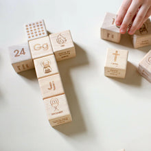 Load image into Gallery viewer, Catholic ABC Alphabet Blocks by Shining Light Dolls
