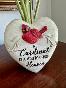 Cardinal Memorial Garden - Heart Figurine