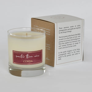 Corda Candle * SWEETER THAN WINE Song of Songs | Cedar + Pomegranate + Apple