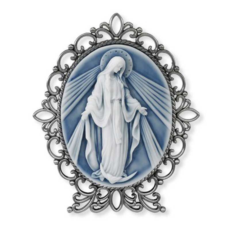 Our Lady of Grace Cameo Desk Stand